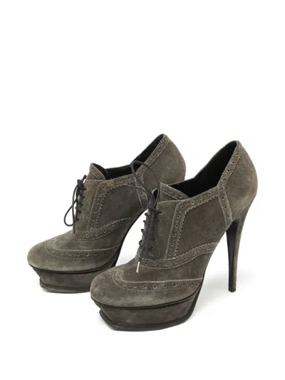 Pre-owned Saint Laurent 140mm Janis Boots