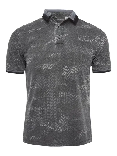 Pre-owned Emporio Armani Monogram-print Polo Shirt