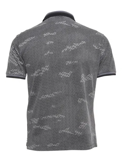 Pre-owned Emporio Armani Monogram-print Polo Shirt
