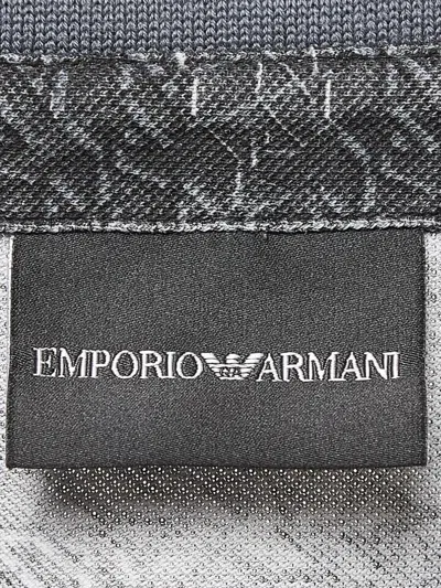 Pre-owned Emporio Armani Monogram-print Polo Shirt