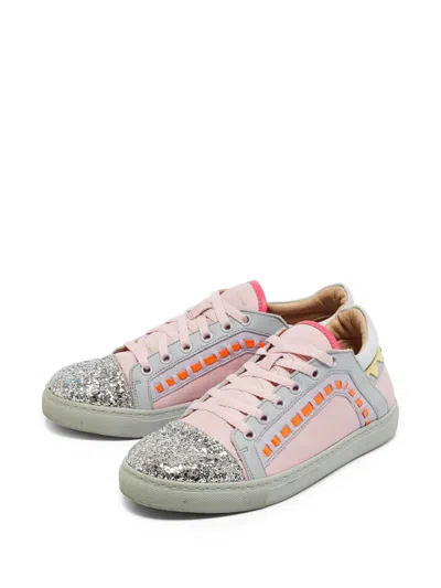 Pre-owned Sophia Webster  Glitter-embellished Colour-block Sneakers