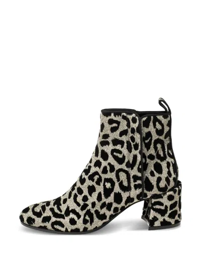 Pre-owned Dolce & Gabbana 60mm Leopard-print Block-heel Ankle Boots