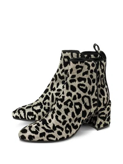Pre-owned Dolce & Gabbana 60mm Leopard-print Block-heel Ankle Boots