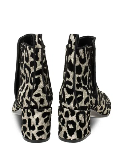Pre-owned Dolce & Gabbana 60mm Leopard-print Block-heel Ankle Boots