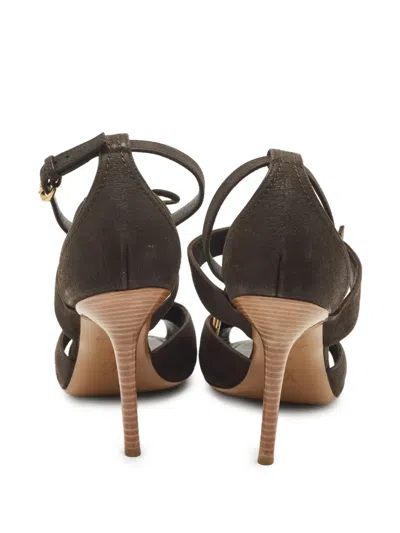 Pre-owned Louis Vuitton 105mm Peep-toe Lace-up Sandals
