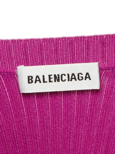 Pre-owned Balenciaga Logo-patterned Ribbed Sweater