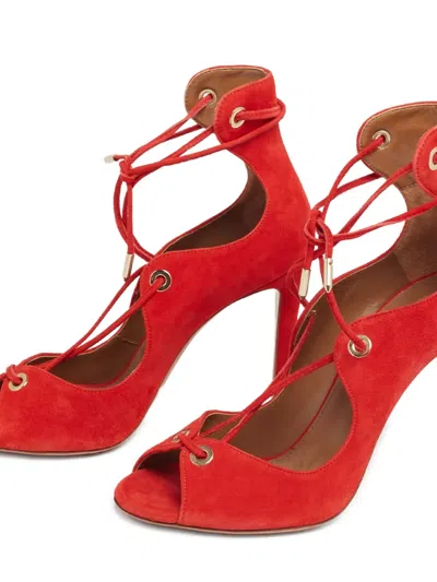Pre-owned Aquazzura  100mm Tango Laced Sandals