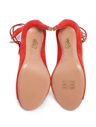 Pre-owned Aquazzura  100mm Tango Laced Sandals
