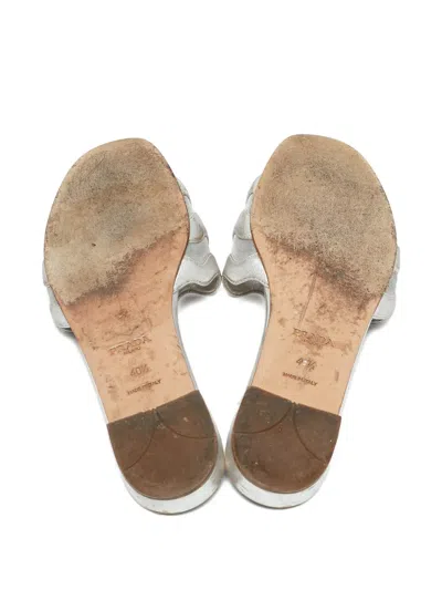 Pre-owned Prada Wave-mesh Slide Sandals
