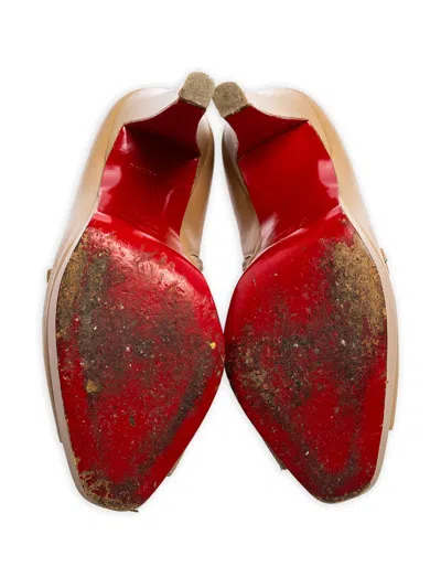 Pre-owned Christian Louboutin 120mm Buckled-strap Booties