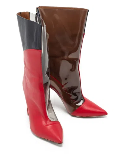 Pre-owned Malone Souliers X Roy Luwolt  95mm Colourblock Ankle Boots