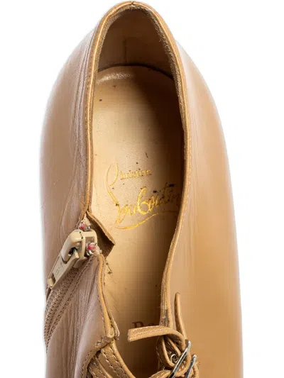 Pre-owned Christian Louboutin 120mm Buckled-strap Booties