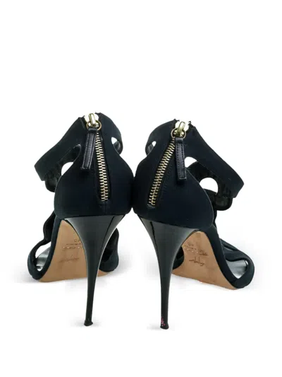 Pre-owned Giuseppe Zanotti Vintage  120mm Canvas Sandals In Blue