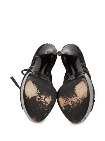 Pre-owned Dolce & Gabbana 130mm Laced Boots
