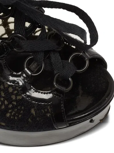 Pre-owned Dolce & Gabbana 130mm Laced Boots