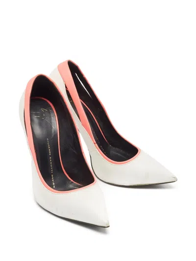 Pre-owned Giuseppe Zanotti Vintage 110mm Pointed-toe Stiletto Pumps In White