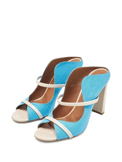 Pre-owned Malone Souliers  95mm Canvas Sandals