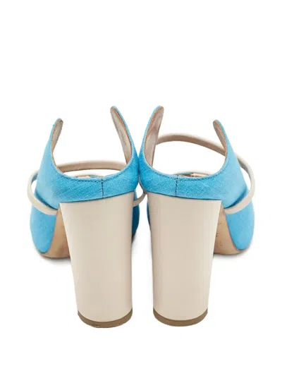 Pre-owned Malone Souliers  95mm Canvas Sandals