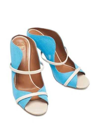 Pre-owned Malone Souliers  95mm Canvas Sandals