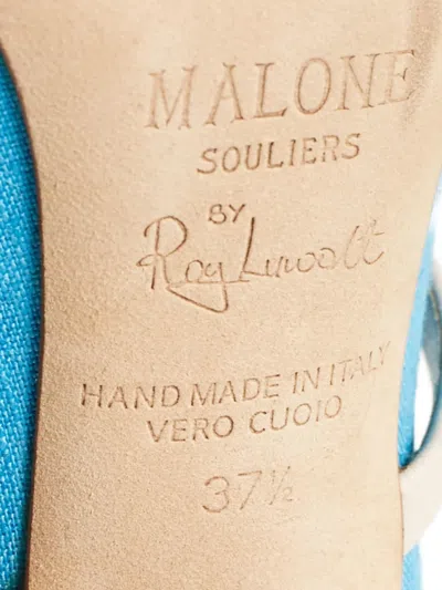 Pre-owned Malone Souliers  95mm Canvas Sandals