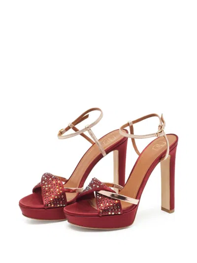 Pre-owned Malone Souliers  110mm Lauren Platform Sandals