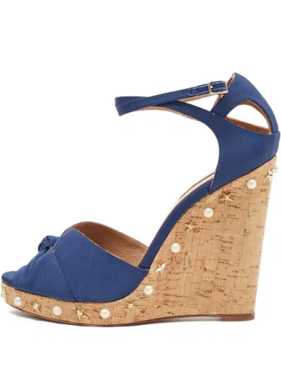 Pre-owned Aquazzura  130mm Peep-toe Wedge Sandals