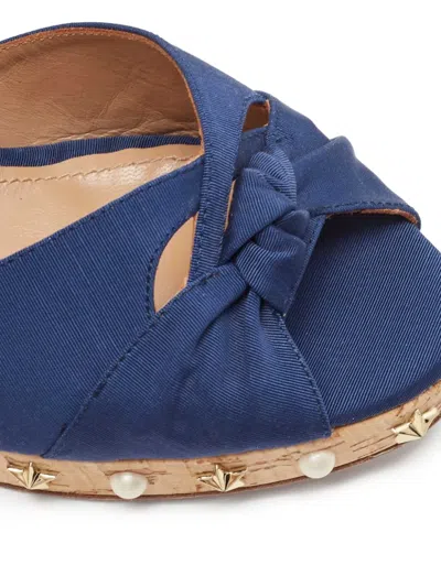 Pre-owned Aquazzura  130mm Peep-toe Wedge Sandals