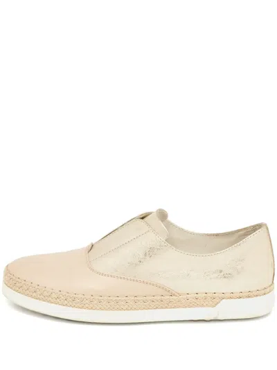Pre-owned Tod's Vintage Leather Flat Espadrilles