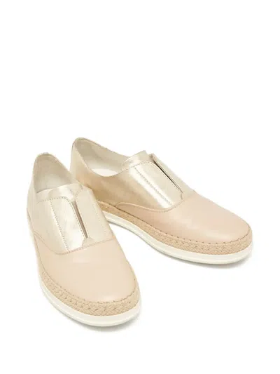 Pre-owned Tod's Vintage Leather Flat Espadrilles