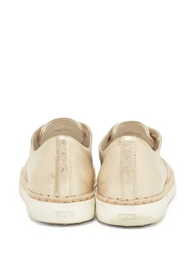 Pre-owned Tod's Vintage Leather Flat Espadrilles