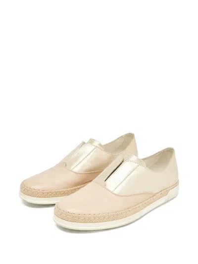 Pre-owned Tod's Vintage Leather Flat Espadrilles