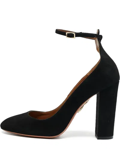Pre-owned Aquazzura  100mm Alix Block-heel Ankle-strap Pumps