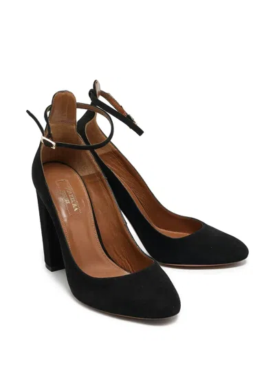 Pre-owned Aquazzura  100mm Alix Block-heel Ankle-strap Pumps