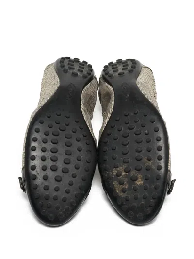 Pre-owned Tod's Vintage Metallic-finish Ballet Flats