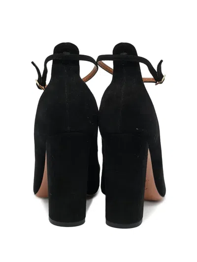 Pre-owned Aquazzura  100mm Alix Block-heel Ankle-strap Pumps