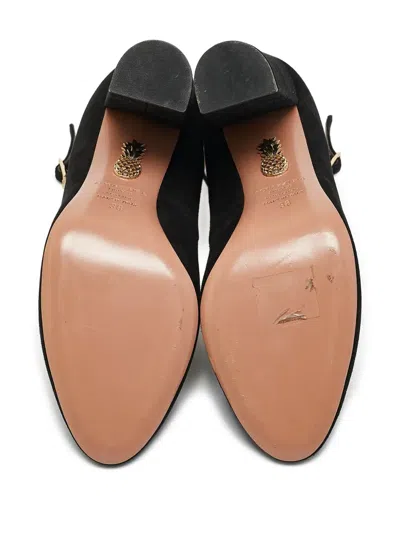 Pre-owned Aquazzura  100mm Alix Block-heel Ankle-strap Pumps
