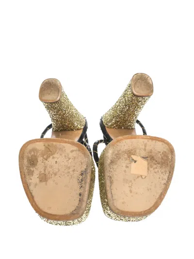 Pre-owned Marc Jacobs Vintage  140mm Glitter-embellished Platform Sandals
