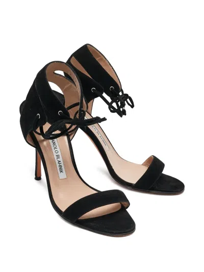 Pre-owned Manolo Blahnik Cut-out Ankle-strap High-heeled Sandals