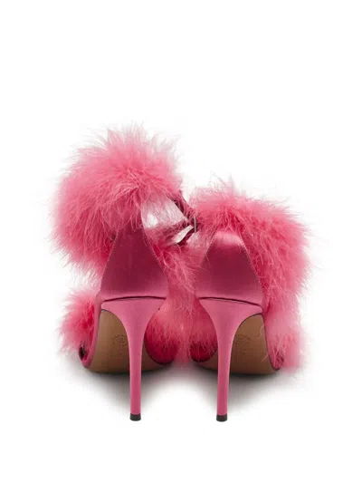 Pre-owned Alexandre Vauthier Feather-embellished Stiletto Sandals