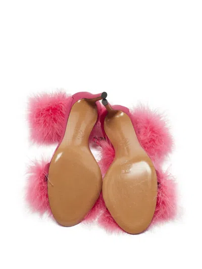 Pre-owned Alexandre Vauthier Feather-embellished Stiletto Sandals