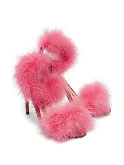Pre-owned Alexandre Vauthier Feather-embellished Stiletto Sandals