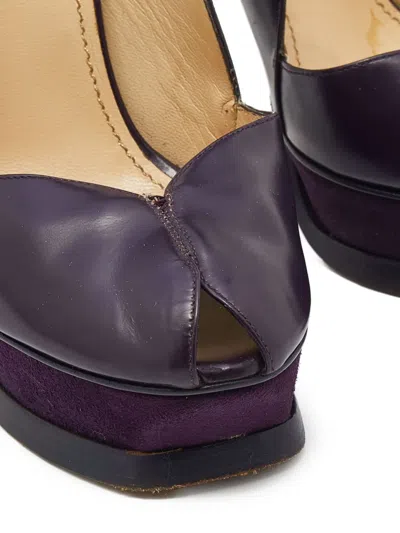 Pre-owned Saint Laurent 170mm Peep-toe Slingback Sandals