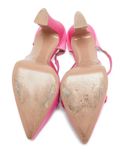 Pre-owned Malone Souliers  140mm Mora Satin Platform Mules