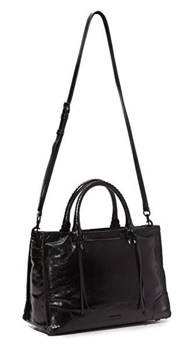 Shop Rebecca Minkoff Regan Satchel In Black