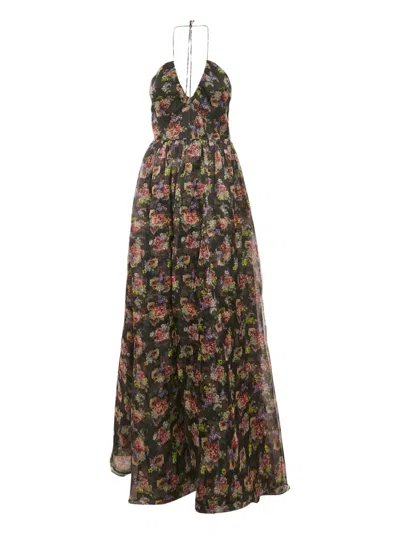Pre-owned Alice And Olivia Floral Print Maxi Dress