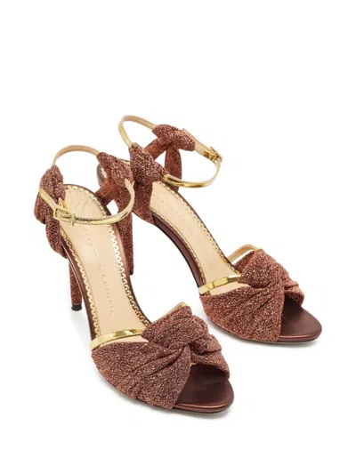Pre-owned Charlotte Olympia  100mm Twisted Lurex Sandals