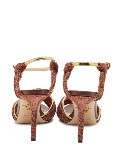 Pre-owned Charlotte Olympia  100mm Twisted Lurex Sandals