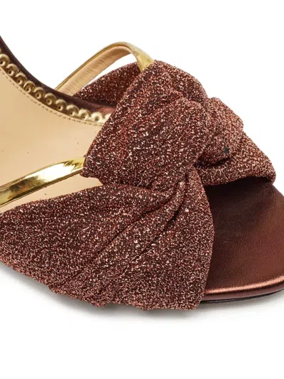 Pre-owned Charlotte Olympia  100mm Twisted Lurex Sandals