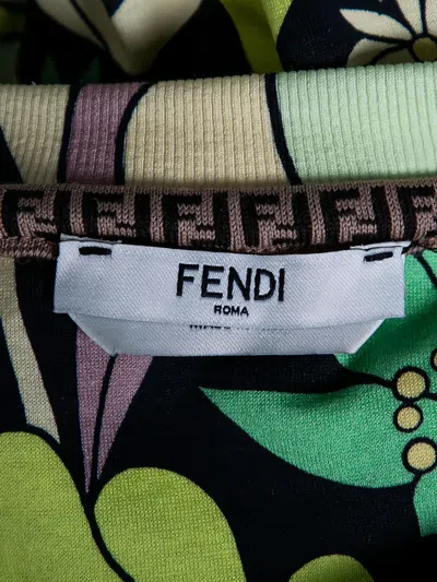 Pre-owned Fendi Floral-print T-shirt