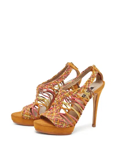 Pre-owned Le Silla  130mm Woven Sandals